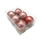 B GLOBURI ROZ 8CM 6/SET C328-10